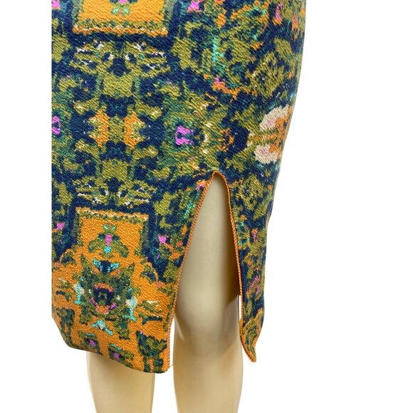 Chelsea & Theodore Women’s Knit Pencil Skirt Multicolor Abstract Pattern Sz S - Picture 4 of 6